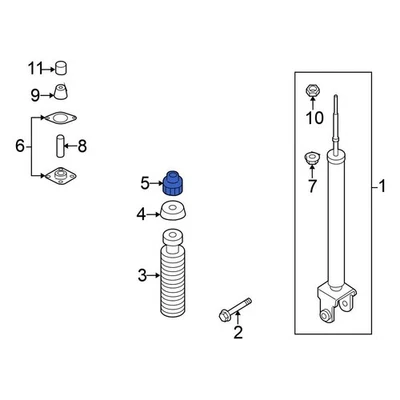 Nissan 56219JA00A Rear Suspension Knuckle Bushing Foto 1 de 3