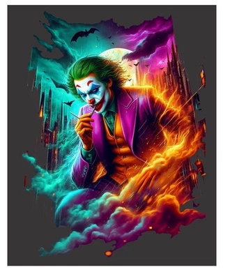 Nueva Con Etiquetas / Camiseta Estampado en Color Joker Camiseta Calidad Absorbente Foto 1 de 4