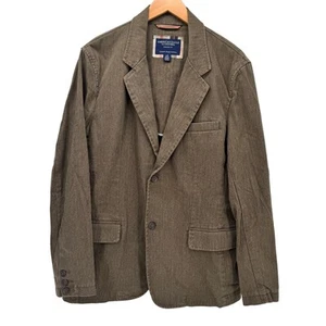 Blazer American Eagle Para Hombres Grande Marrón Espiga Abrigo Deportivo Preppy Academia - Imagen 1 de 9