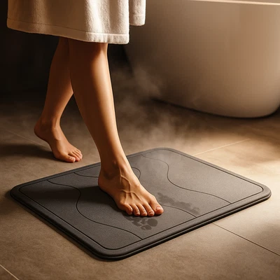 Premium Quality Stone Bath Mat Diatomaceous Earth Non Slip Super Absorbent & Dry - Image 1 of 4