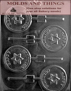 Jewish Religious Happy Hanukkah Chocolate Candy Mold-2 mold - Picture 1 of 1