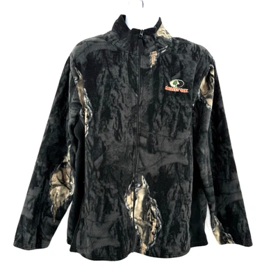 Mossy Oak Eclipse Camo Fleece Jacket Men’s Large Full Zip Hunting Outdoor - Image 1 of 4