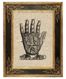 Impresión mecánica de arte manual en página de libro vintage oficina en casa regalos de decoración colgante - Imagen 1 de 3