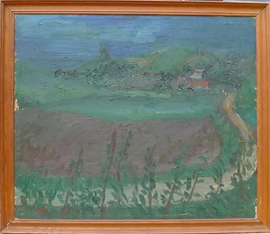 ECKHARDT JOHNSEN (1911-1955) WEITE NORDISCHE LANDSCHAFT/ ÖLGEMÄLDE EXPRESSIV - Picture 1 of 1