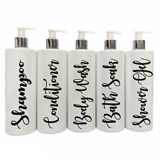 Mrs Hinch Personalised Bathroom 500ml White Lotion Pump Bottles Shampoo Set