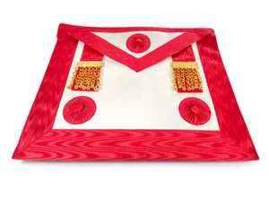 ASSR - Tablier De Maître Maçon Du Rite Écossais Avec Franges - Picture 1 of 3