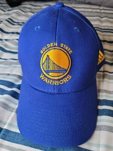 Adidas Golden State Warriors NBA Strap Back Adjustable Blue Hat Cap - Picture 1 of 7