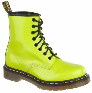 NEW Dr.Martens 1460 Sulphur Neon Lime Green Leather Boots SizeMens 11 /Womens 12 - Picture 1 of 8