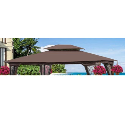 13x10' Gazebo Canopy Top Replacement Waterproof UV Sunshade Patio Awnings Cover