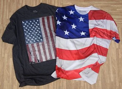 Conjunto de Camisa Bandera Americana ~ XL Para Hombre ~ Get A Life Well Worn Forth of July 4th Foto 1 de 4