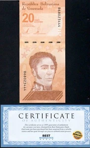 VENEZUELA 20 BOLIVARS DIGITAL-MILLION 2021 1 BANKNOTE UNC COA MONEY CURRENCY -24 - Picture 1 of 3
