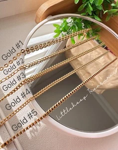 Chain Necklace | Women And Children Stainless steel Gold Filled Necklace - Picture 1 of 6