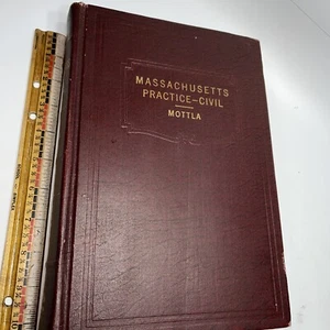 Massachusetts Practice Civil Mottla 1948 Barrister Lawyer Display Case Law Book - Picture 1 of 5