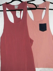 ASOS Men's sleeveless tank top shirt w extra deep cut arm openings PAIR - Picture 1 of 7