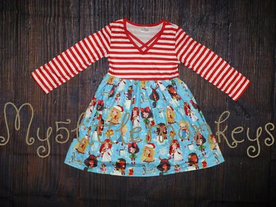 NUEVO Vestido de Navidad Boutique Princesa Niñas Blancanieves Ariel Elsa Rapunzel Moana Foto 1 de 3