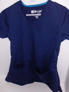 Grey's Anatomy -Active navy scrub top - X Small - Picture 1 of 3