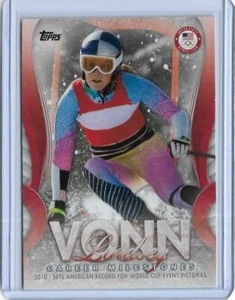 2018 TOPPS OLYMPICS LINDSEY VONN MILESTONES CARD LV-9 ~ SKIING GREAT ~ MULTIPLES - Picture 1 of 2