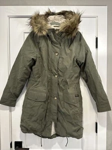 Abercrombie & Fitch Sherpa-Lined Military Parka Size Large - Picture 1 of 11