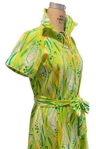 Vintage 70's Women's DAVID BROWN CALIFORNIA SS Zip Front Caftan - Sz S - Picture 1 of 16