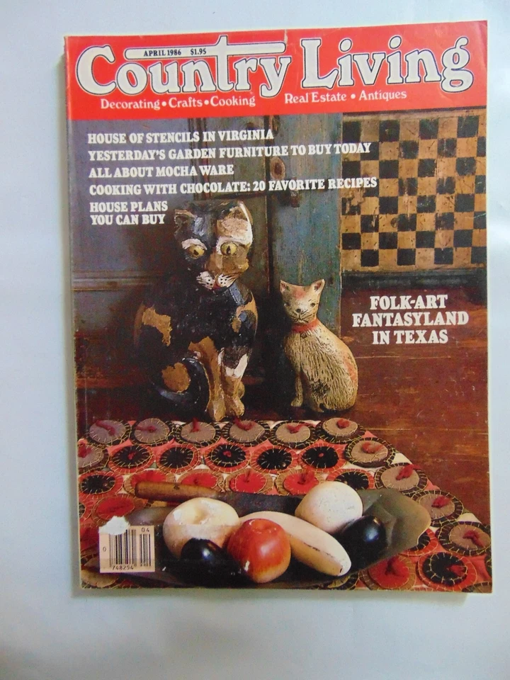 COUNTRY LIVING MAGAZINE April 1986 Texas Folk-Art Foto 1 de 1