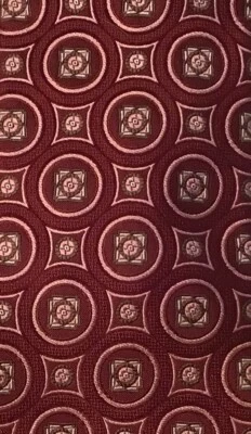 Black Brown 1826 Men’s Neck Tie Self Tie Red Abstract Floral - Image 1 of 4