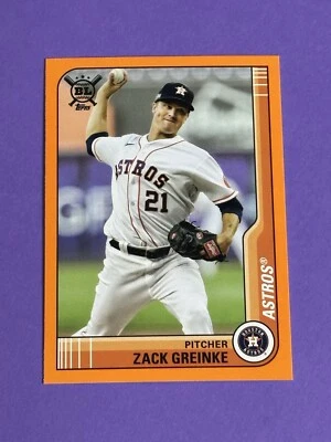 2021 Topps Big League Zack Greinke Orange #150 Houston Astros (F) - Image 1 of 2