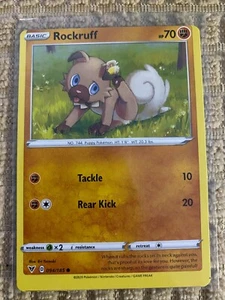 Pokémon - Vivid Voltage- Rockruff 94/185 Error Misprint/Miscut alignment dot NM  - Bild 1 von 2