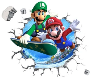 Super Mario Wall Decal 3D Art Stickers Vinyl Room Bedroom Mural Kids Nursery 4 - Picture 1 of 4