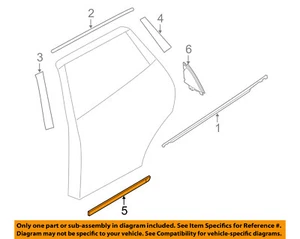 NISSAN OEM 14-16 Rogue Rear Door Body Side-Lower Molding Trim Right 828764BA0A - Picture 1 of 2
