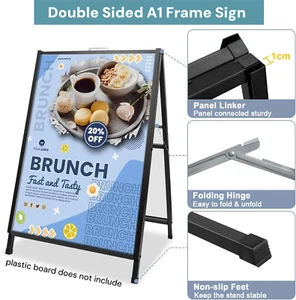 A1 Frame Sign Double Sided Poster Board Outdoor Display Advertising 60x90cm AUS - Picture 1 of 12