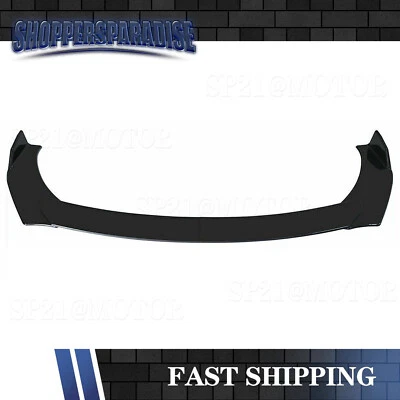 Negro brillante para BMW Serie 2 2014-2021 F20 F21 F22 M Sport parachoques delantero labio EE. UU. Foto 1 de 4