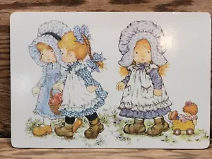Vintage Sarah Kay laminiertes hartes Tischset Wechselstation Oberflächenschutz - Bild 1 von 13