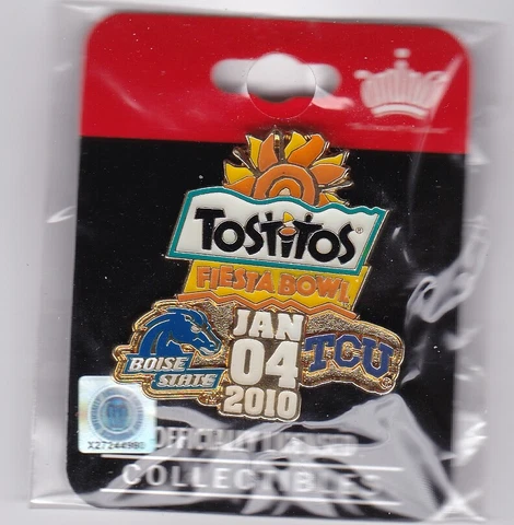 2010 Tostitos Fiesta Bowl Pins x 10 New Bagged Boise State Broncos vs TCU Frogs! Cover