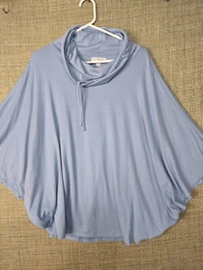Kim Rogers Womens XL Blue Poncho Cape Wrap Shawl - Picture 1 of 7