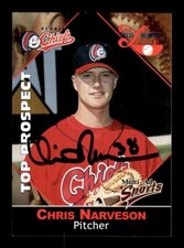 CHRIS NARVESON SIGNED 2001 MULTI-AD PEORIA CHIEFS ON-CARD AUTO