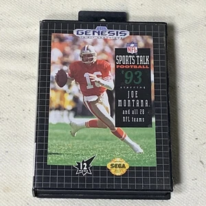 sega genesis sports talk football Vintage 93 Joe Montana Test And Works Great - Picture 1 of 3