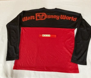 Walt Disney World Spirit Trikot Disney Parks LS T-SHIRT LARGE rot schwarz Made USA - Bild 1 von 10