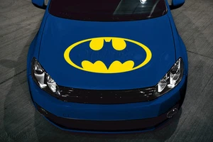 Classic Batman Hood Decal Car Truck Door Glass Vinyl 32" x 16.5" Single Color - Picture 1 of 12