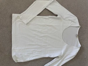 Jigsaw White Scoopneck T Shirt S - Picture 1 of 7