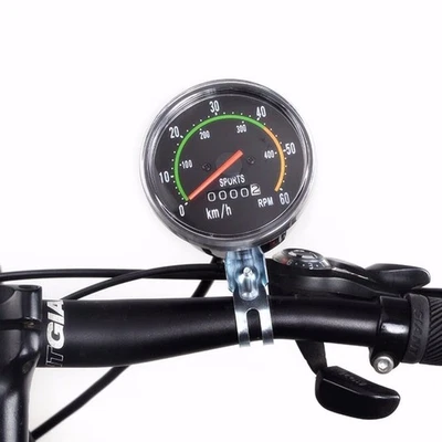 Bicycle Bike Speedometer Analog Mechanical Odometer Waterproof With Hardware UK - Image 1 of 4