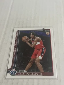 2025-26 Topps Basketball Tre Johnson III RC Rookie Base Wizards - Picture 1 of 2