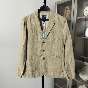 Grayers Aventura Washed Linen Safari Tan Blazer XL NEW Sport Coat Jacket - Picture 1 of 6