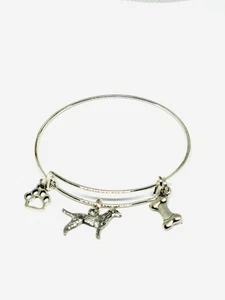 Golden/Labrador Retriever Bangle Charm Bracelet - Picture 1 of 1