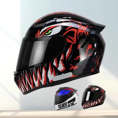 TJF M/L/XL Rollerhelm Klapphelm Motorradhelm Integralhelm Mit Linse Helm Visier