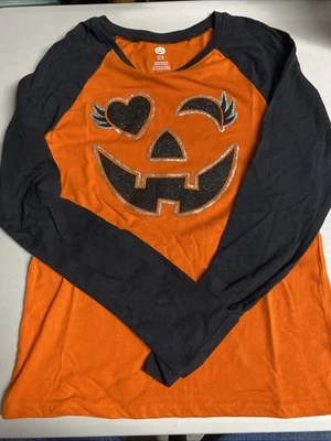 Camiseta manga longa Jack-o-Lantern Halloween - Infantil Extra Grande 14-16  - Imagem 1 de 3