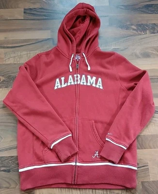 耐克 Alabama Crimson Tide 全拉链连帽衫青少年 XL 码足球口袋 — 第 1/4 张图片