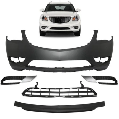 For Buick Enclave 2013-2016 Front Bumper Cover Assembly Kit w/o Sensor Hole Foto 1 de 4