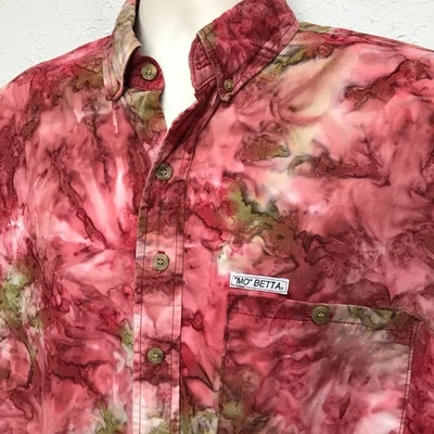 Camisa Western De Colección Mo Betta Sevens Para Hombres XL Rosa Marrón Abstracto EE. UU. Algodón Botón Foto 1 de 4