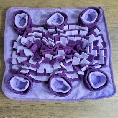 Dog Pig Cat Snuffle Mat Foraging Play Slow Feeding Enrichment Pad Toy Purple - Image 1 of 4