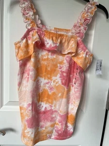 The Children's Place Girl's Tie Dye Jacquard Eyelet Ruffle Short Set Size XXL - Picture 1 of 10